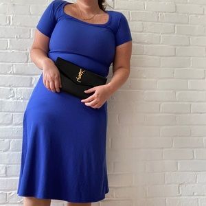 See You Monday blue ribbed maxi dress size medium